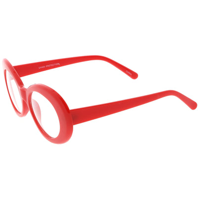 Gafas ovaladas retro con lentes transparentes de moda de los años 90 C540
