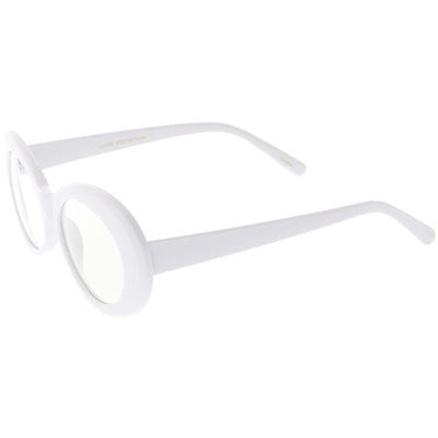 Gafas ovaladas retro con lentes transparentes de moda de los años 90 C540