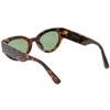 Gafas de sol con lentes planas y espejo ovaladas de moda retro atrevidas C544