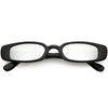 Gafas de sol retro con lentes espejadas rectangulares delgadas de los años 90 C548