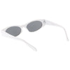 Gafas de sol retro con lentes planas ovaladas estrechas de moda de los años 90 C550