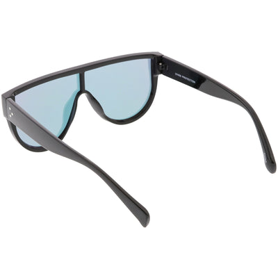 Gafas de sol retro modernas con lentes planas y espejo infinito C558
