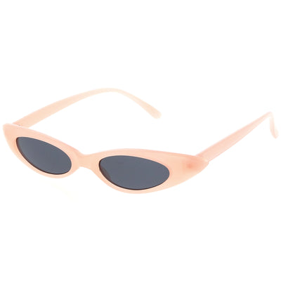 Gafas de sol estilo ojo de gato ovaladas finas en colores pastel de moda retro de los años 90 C574