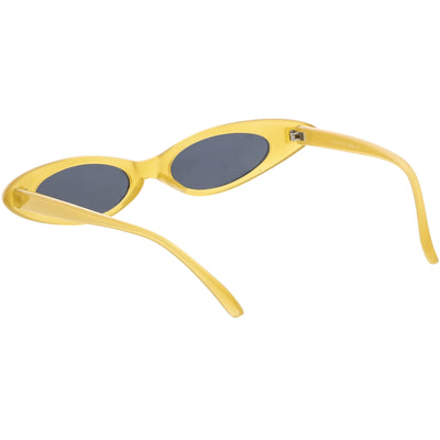 Gafas de sol estilo ojo de gato ovaladas finas en colores pastel de moda retro de los años 90 C574