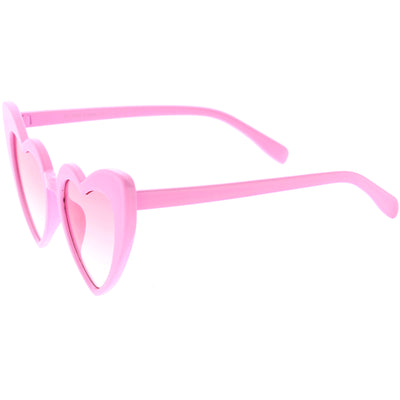Gafas de sol translúcidas de gran tamaño con forma de ojo de gato y corazón para mujer C577
