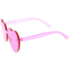 Gafas de sol monobloque en tono de color con forma de corazón para mujer C578