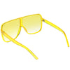 Gafas de sol de gran tamaño con parte superior plana y tono de color translúcido C582