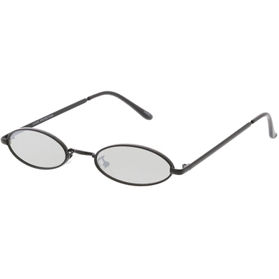 Pequeñas gafas de sol retro de los años 90 con lentes espejadas de metal ovaladas C594
