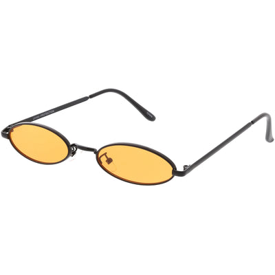 Gafas de sol ovaladas de metal en tono de color retro pequeñas de los años 90 C595
