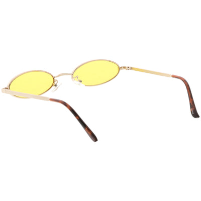 Gafas de sol ovaladas de metal en tono de color retro pequeñas de los años 90 C595