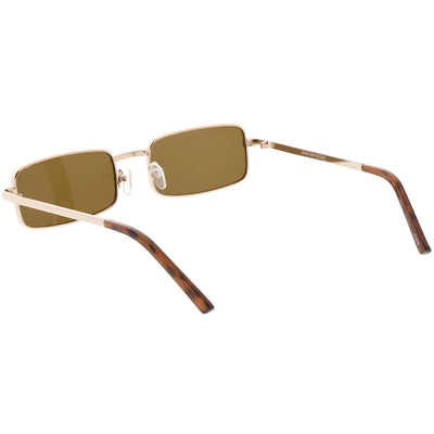 Gafas de sol retro con lentes planas rectangulares de moda de los años 90 C598