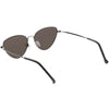 Gafas de sol retro con lentes planas y espejo de metal con montura fina retro para mujer C601