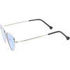 Gafas de sol tipo ojo de gato de moda con lentes tintadas de color metálico delgado C602