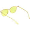 Gafas de sol con lentes en tono de color y borde con cuernos transparentes y coloridas C607