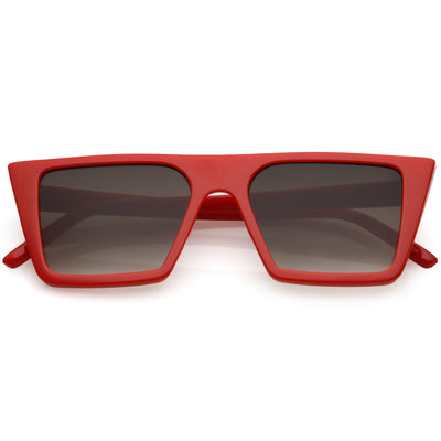 Gafas de sol cuadradas de color neutro con parte superior plana retro C619