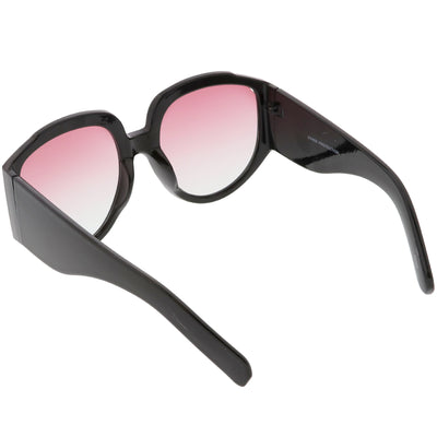 Gafas de sol de gran tamaño con tono de color degradado geométrico para mujer C620