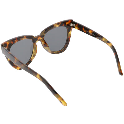 Gafas de sol estilo ojo de gato con lentes planas atrevidas para mujer, estilo retro, modernas, de gran tamaño, C621