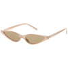 Gafas de sol retro con remaches dobles y diseño de ojo de gato fino de los años 90 para mujer C624