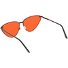 Gafas de sol estilo ojo de gato de metal en tono de color extragrandes para mujer C627
