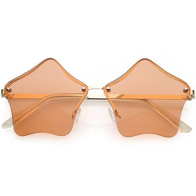 Gafas de sol de tono de color con estrellas gemelas lindas novedosas para mujer C631