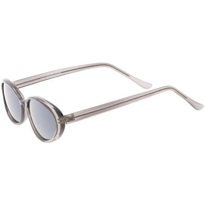 Gafas de sol pequeñas con montura transparente, estilo retro, ovaladas, C644