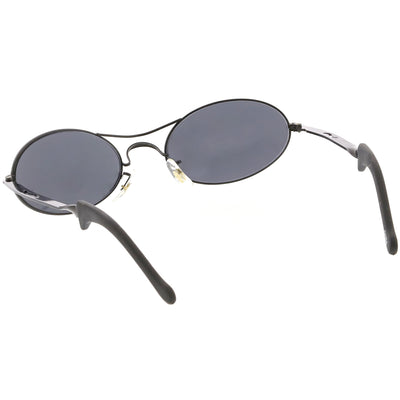 Pequeñas gafas de sol True Vintage de los años 90 con doble puente de metal ovalado C651