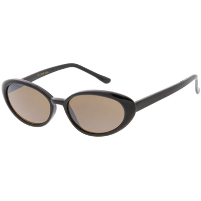 Gafas de sol con lentes espejadas ovaladas redondas retro verdaderas vintage para mujer C654