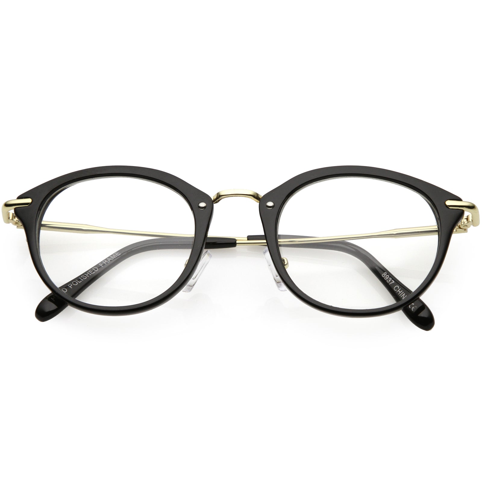 Vintage Inspired Dapper P3 Horned Rim Clear Lens Glasses C665