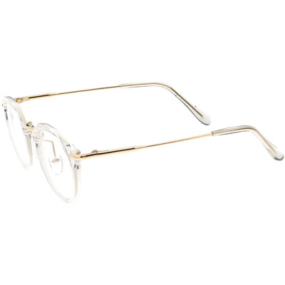 Gafas de lentes transparentes con borde de cuernos Dapper P3 de inspiración vintage C665