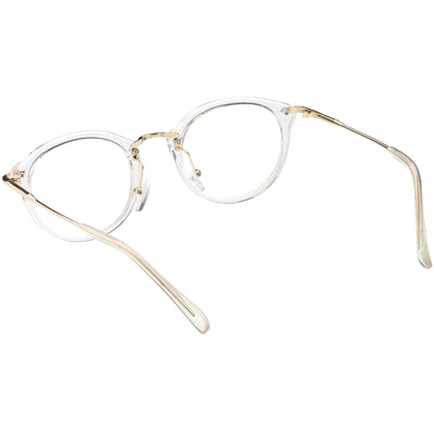 Gafas de lentes transparentes con borde de cuernos Dapper P3 de inspiración vintage C665