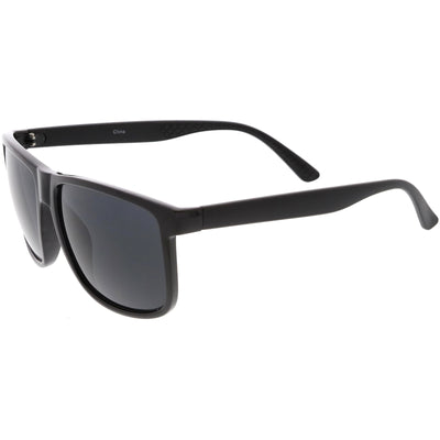 Gafas de sol de aviador con lentes espejadas y borde con cuernos de gran tamaño para hombre C689