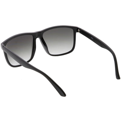 Gafas de sol de aviador con lentes espejadas y borde con cuernos de gran tamaño para hombre C689