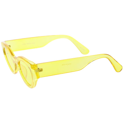 Gafas de sol estilo ojo de gato en tono de color translúcido retro atrevido C695