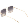 Gafas de sol cuadradas con lentes espejadas de lujo de gran tamaño para mujer C696