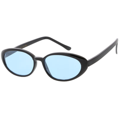 Gafas de sol ovaladas con lentes de tono de color vintage verdadero para mujer C697