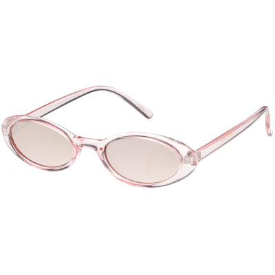 Pequeñas gafas de sol retro de los años 90 con lentes espejadas transparentes C698