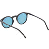 Gafas de sol retro con lentes espejadas y borde redondo con cuernos C703