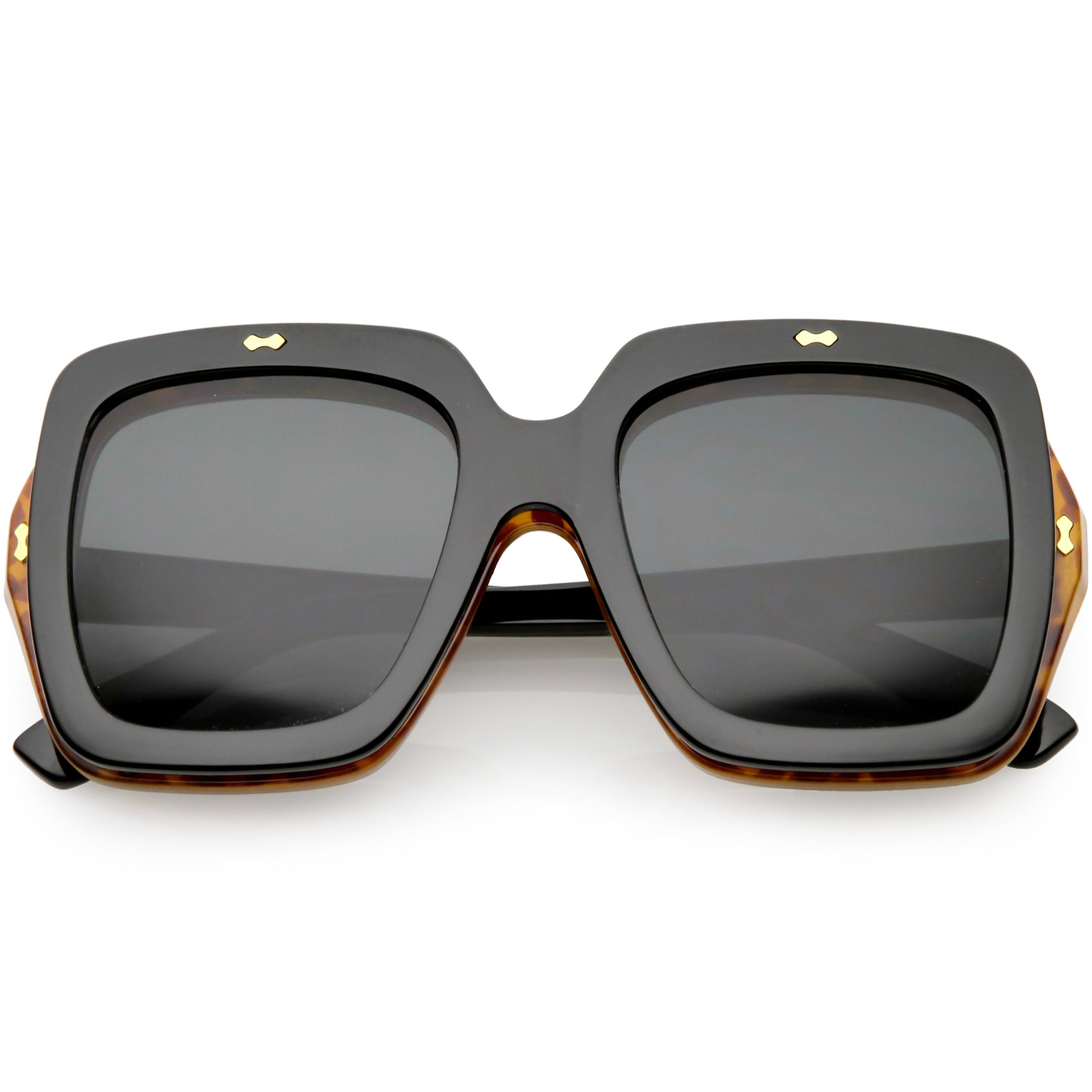 Retro European Oversize Flip Up Square Sunglasses - zeroUV