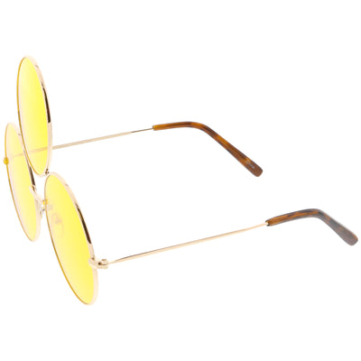 Novedad gafas de sol redondas de gran tamaño con triple círculo en tono de color C715