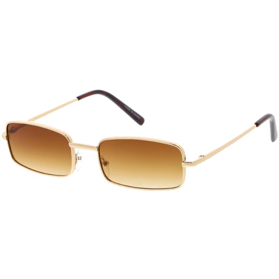 Gafas de sol retro con lentes planas rectangulares pequeñas de los años 90 C719
