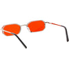 Gafas de sol retro de los años 90 con lentes de tono de color rectangulares pequeñas con corte joya C721