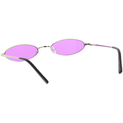 Gafas de sol ovaladas en tono de color retro delgadas de los años 90 C722