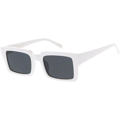 Gafas de sol cuadradas modernas retro con lentes planas y parte superior plana C732