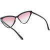 Gafas de sol estilo ojo de gato en tono de color con punta alta y gran tamaño para mujer C739