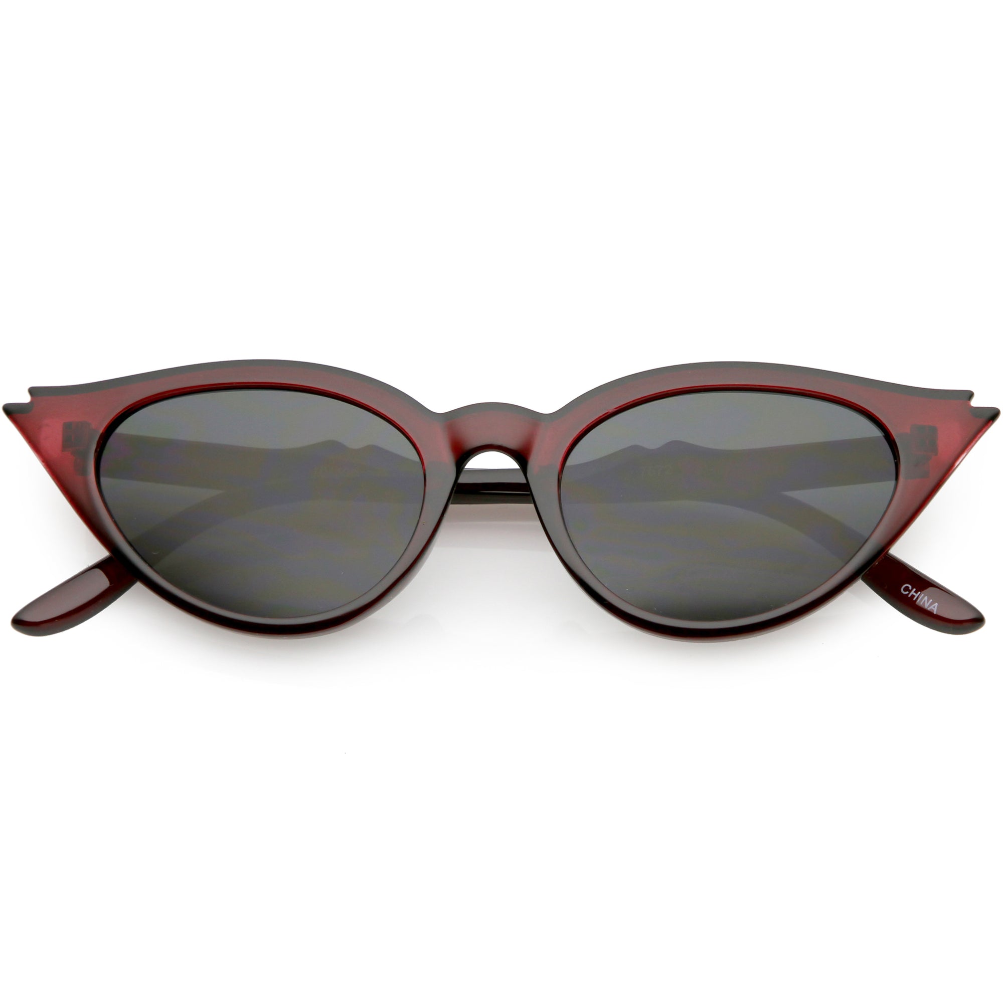 Gafas de sol estilo ojo de gato con muescas retro de los años 50 para mujer C756