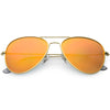Gafas de sol estilo aviador con lentes de espejo de color metal clásico C775