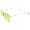 Gafas de sol estilo aviador con lentes de espejo de color metal clásico C775