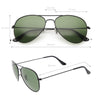 Gafas de sol de aviador de metal con lentes polarizadas clásicas de primera calidad C778