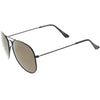 Gafas de sol con montura de cuerno y lentes cuadrados de metal delgado y de gran tamaño C779
