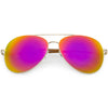 Classic Round Colored Mirror Lens Aviator Sunglasses C780